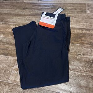 Hudson & Barrow Golf Pants Mens 33x30 Black Performance Tech Stretch Flat Front